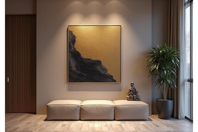 Moderne Kunst und dezente Dekoration in der Client Lounge