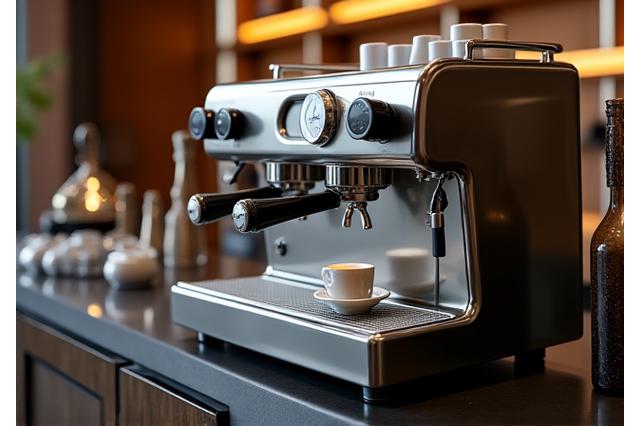 Professionelle Espressomaschine in der Client Lounge