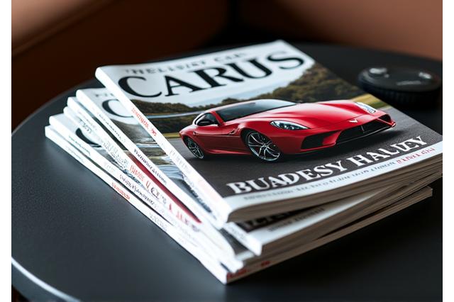 Auswahl an Luxusmagazinen auf einem Beistelltisch