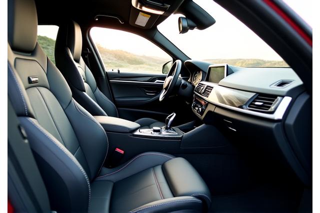 Luxurious and sporty interior of a BMW M series