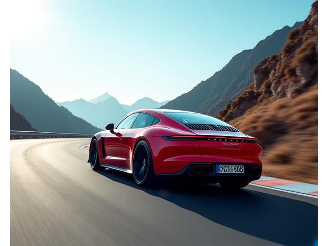 Sportlicher Porsche 911 auf der Rennstrecke